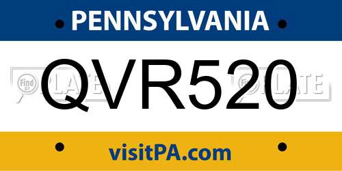 QVR520 Pennsylvania License Plate