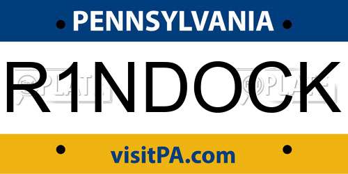 R1NDOCK Pennsylvania License Plate
