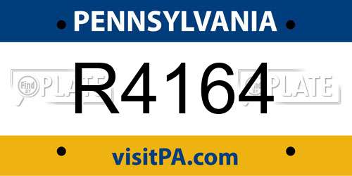 R4164 Pennsylvania License Plate