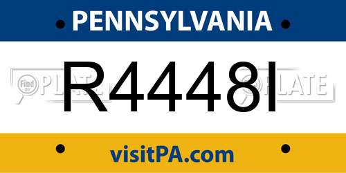 R4448I Pennsylvania License Plate