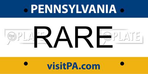 RARE Pennsylvania License Plate
