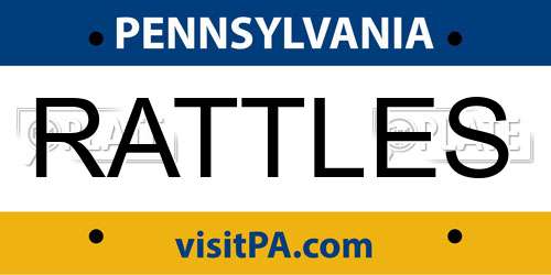 RATTLES Pennsylvania License Plate