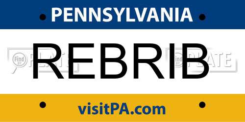 REBRIB Pennsylvania License Plate