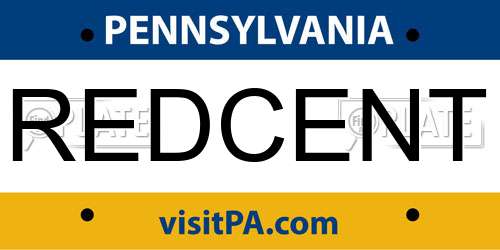 REDCENT Pennsylvania License Plate
