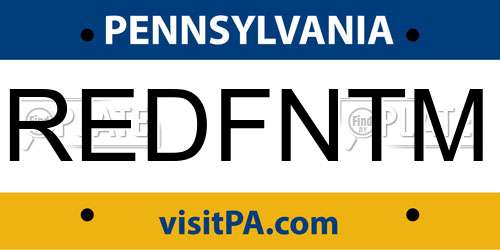 REDFNTM Pennsylvania License Plate