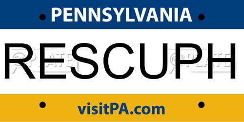 RESCUPH Pennsylvania License Plate