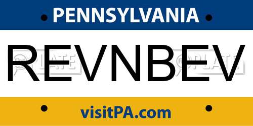REVNBEV Pennsylvania License Plate