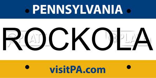ROCKOLA Pennsylvania License Plate