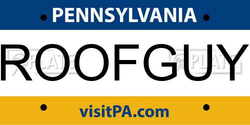 ROOFGUY Pennsylvania License Plate