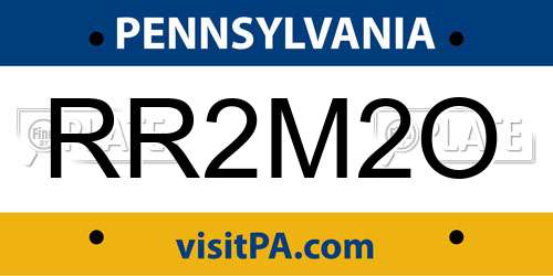 RR2M2O Pennsylvania License Plate