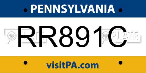 RR891C Pennsylvania License Plate