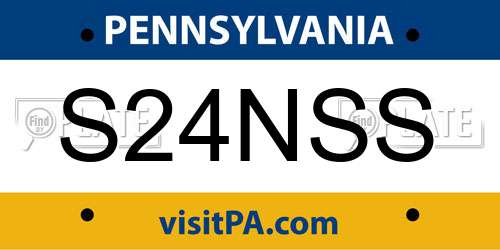S24NSS Pennsylvania License Plate