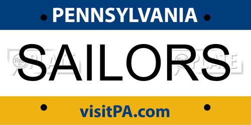 SAILORS Pennsylvania License Plate