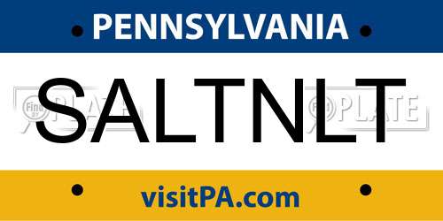 SALTNLT Pennsylvania License Plate