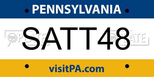 SATT48 Pennsylvania License Plate
