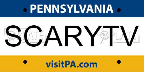 SCARYTV Pennsylvania License Plate