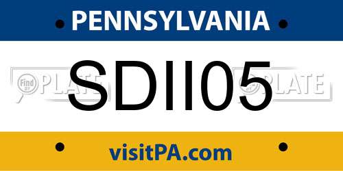 SDII05 Pennsylvania License Plate