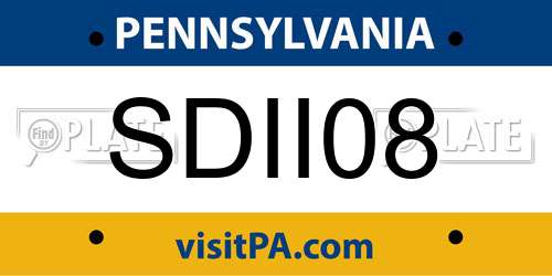 SDII08 Pennsylvania License Plate