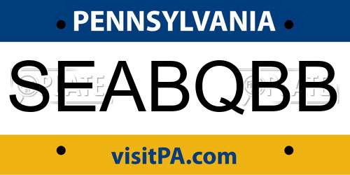 SEABQBB Pennsylvania License Plate