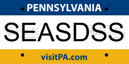 SEASDSS Pennsylvania License Plate