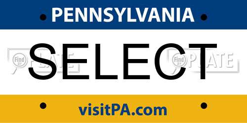 SELECT Pennsylvania License Plate