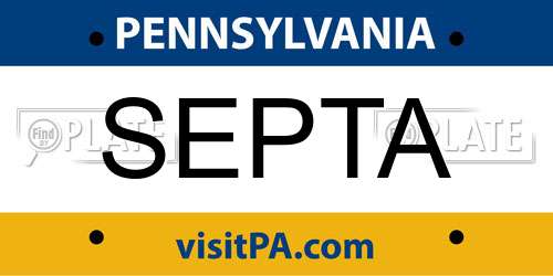 SEPTA Pennsylvania License Plate