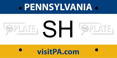 SH Pennsylvania License Plate