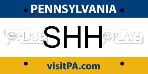 SHH Pennsylvania License Plate