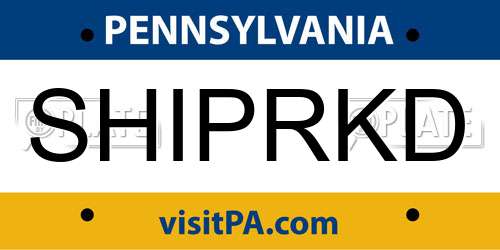 SHIPRKD Pennsylvania License Plate