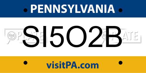 SI5O2B Pennsylvania License Plate