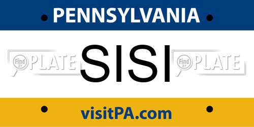 SISI Pennsylvania License Plate