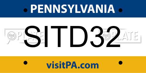 SITD32 Pennsylvania License Plate