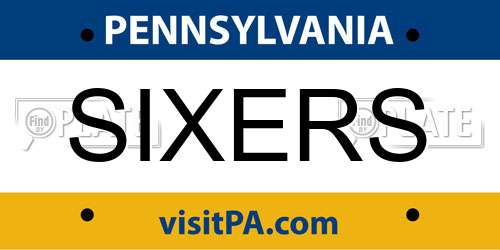 SIXERS Pennsylvania License Plate