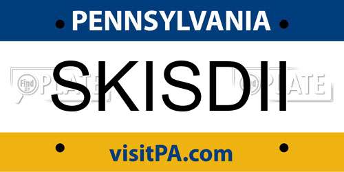 SKISDII Pennsylvania License Plate