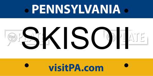 SKISOII Pennsylvania License Plate
