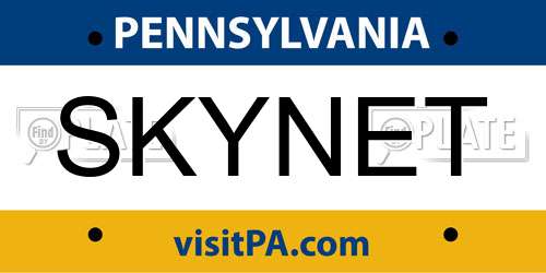 SKYNET Pennsylvania License Plate