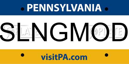 SLNGMOD Pennsylvania License Plate