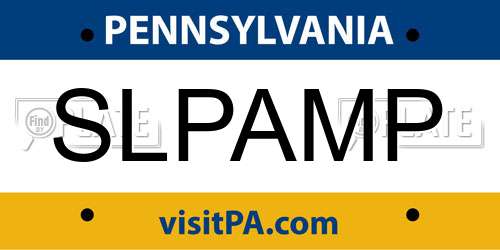 SLPAMP Pennsylvania License Plate
