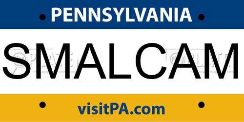 SMALCAM Pennsylvania License Plate