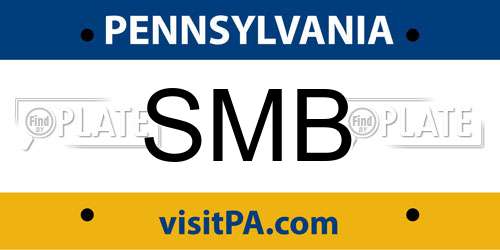 SMB Pennsylvania License Plate