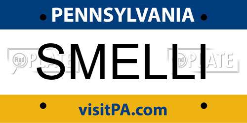 SMELLI Pennsylvania License Plate