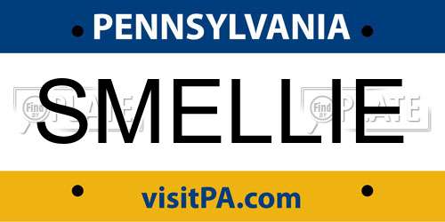 SMELLIE Pennsylvania License Plate