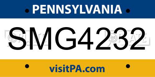 SMG4232 Pennsylvania License Plate