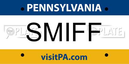 SMIFF Pennsylvania License Plate