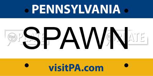 SPAWN Pennsylvania License Plate