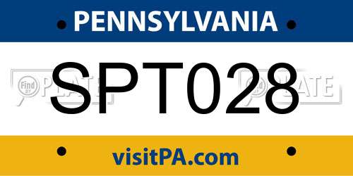 SPT028 Pennsylvania License Plate