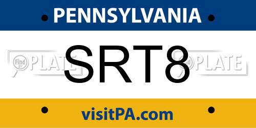 SRT8 Pennsylvania License Plate
