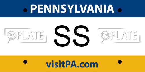 SS Pennsylvania License Plate