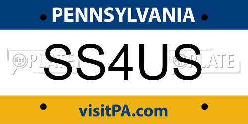 SS4US Pennsylvania License Plate