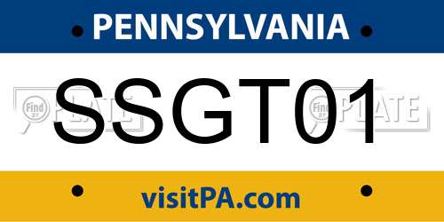 SSGT01 Pennsylvania License Plate